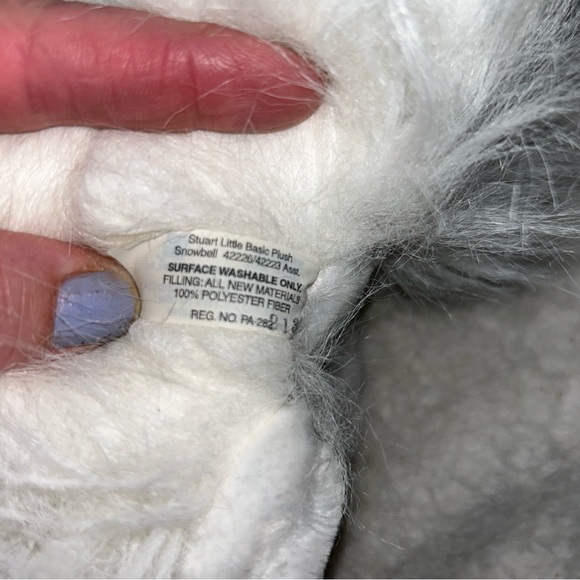 Stuart Little cat plush Snowbell 9" 2002 vintage white & fluffy - Picture 11 of 11